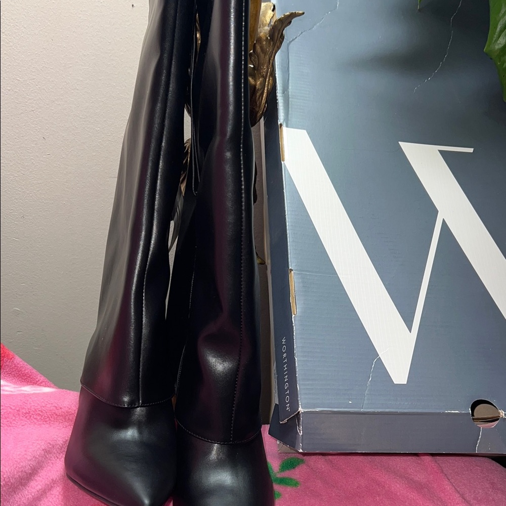 Worthington Black Over the Knee Boots